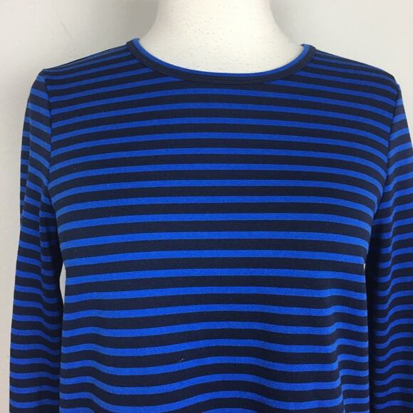 Draper James Blue Sadler Stripe Ponte Knit Flared Sleeve Knit Top XS - Picture 4 of 8